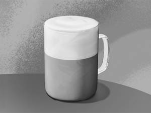 Short Double Blonde Vanilla Cappuccino Unsweetened