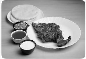Quarter Chicken Al Faham With 1 Kuboos