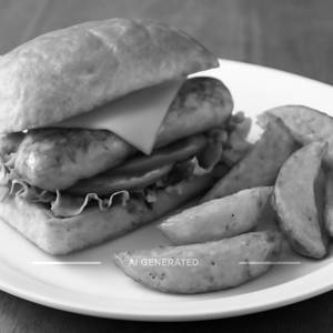 Chicken Sausage N Cheese Sandwich + Crispers [5 Pcs]