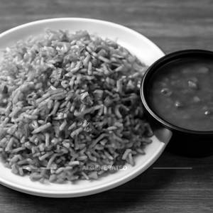 Veg Triple Schezwan Rice With Gravy