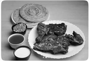 Half Chicken Al-faham With 2 Parotta
