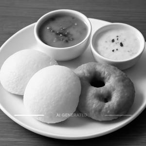 2 Idli + 2 vada