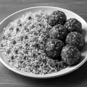 Veg Rice With Veg Manchurian Dry