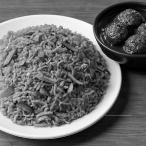 Veg Triple Schezwan Rice With Veg Manchurian Dry