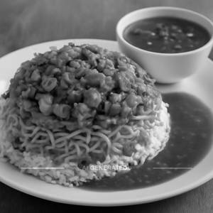 Veg Schezwan Triple Rice (With Gravy)