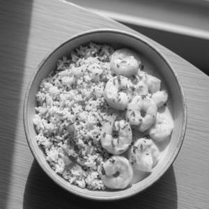 Garlic Prawn Rice Bowl
