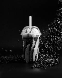 Cold coffee with ice cream