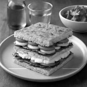 Jain Veg Club, Burrata, Focaccia Sandwich