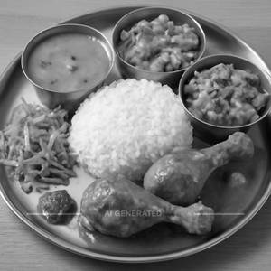 Combos 17 Chicken Thali (2 pcs)