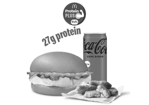 McEgg Burger Protein Plus + 4 Pc Chicken Nuggets + Coke Zero