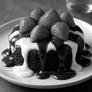 Triple chocolate well cake