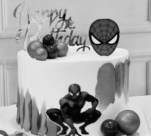 Kids Special Spiderman Photo Chocolate Brownie Cake