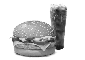 Grilled Chicken & Cheese Burger + Coke