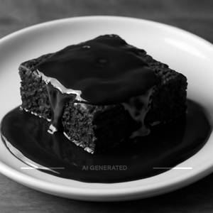Brownie with Chocolate Sauce