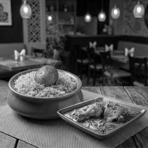 Kolkata Aloo Biryani + Chicken Chaap