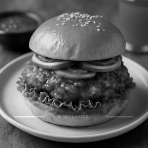Schezwan chicken burger