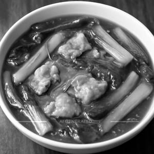 Chinese Greens With Glass Noodles Chicken