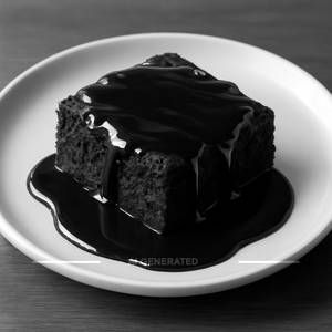 Brownie With Chocolate Sauce
