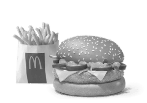 Corn & Cheese Burger + Fries (R)
