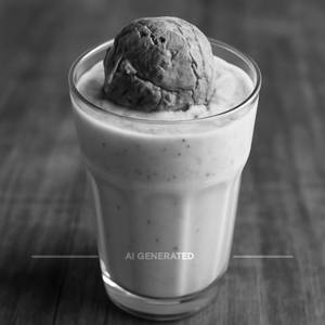 Lassi with black current ice cream