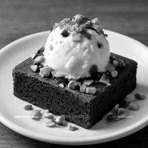 Choclate Brownie With Ice Cream Dry Fruit