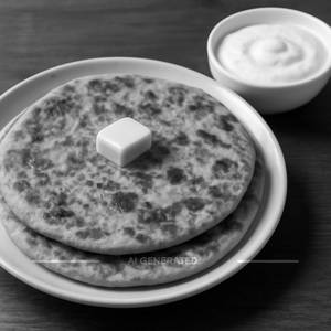 2 Paneer Paratha With Dahi
