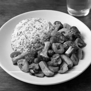 Saute Vegetables With Herbed Rice