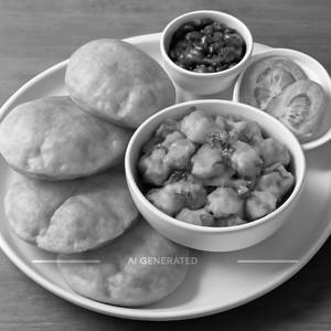 5 Poori With Aloo Sabji