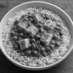 Matar Paneer Rice Bowl