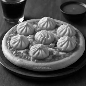 Paneer momos pizza