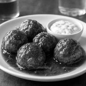 Moksh Chicken Meat Balls With Herbed Barbecue Sauce