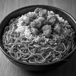 Schezwan egg chicken noodles