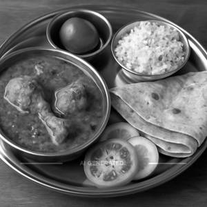 Chicken Thali( Half)