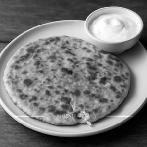 Gobi Paratha with Curd