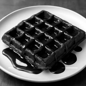 Dark chocolate waffle