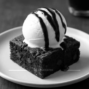 Choco chip Brownie With Ice Cream
