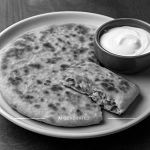 Aloo Paratha With Curd
