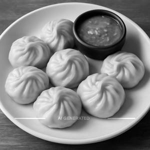 Veg Steamed Momos (8 Pcs)