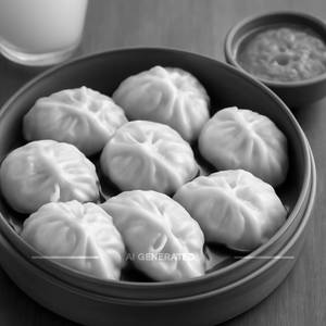Cheese Corn Steamed Momos [8 Pieces]