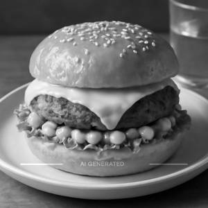 Schezwan Cheese Veg Burger