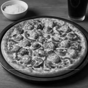 Mushroom Chilli Paneer Single Cheese Pizza [Large]