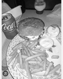 Kalari Burger/Veg Cheese Burger Fries + Coke