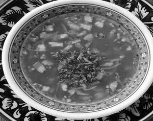 Burnt Garlic Chicken Soup