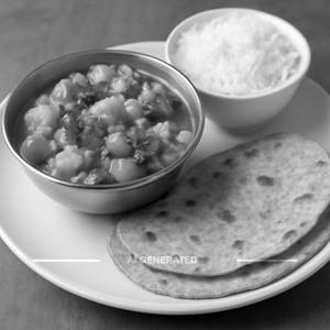 Vegtable of Day  + 2 Roti or Rice