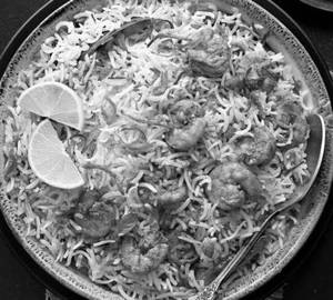 Prawn biryani