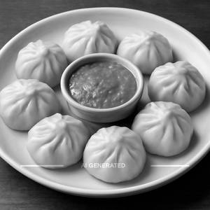Chicken steamed momos [8 pieces]