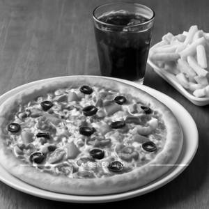 Veg Pizza + Fries + Coke