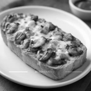 Mushroom Cheese Garlic Bread