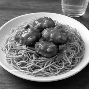 Chicken Manchurian Noodles half