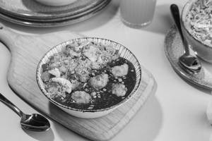 Chicken Schezwan Fried Rice With Manchurian Bowl